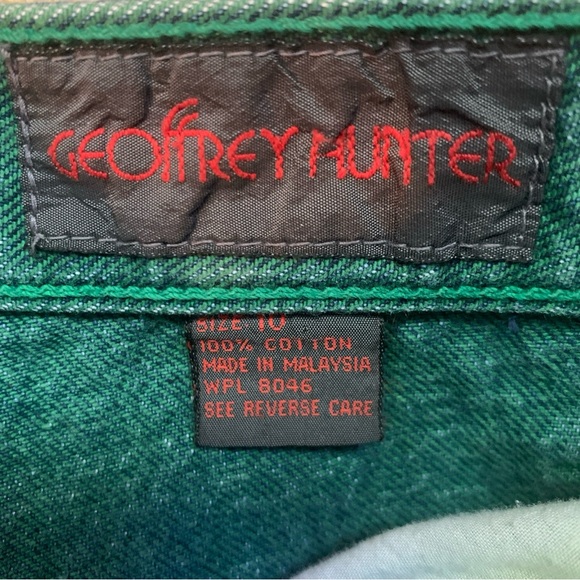 Vintage 80s Geoffrey Hunter Denim Jean Knee Length Midi Skirt 10 Waist 28 - Picture 2 of 14